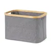 ORGANIZADOR BORDE MADERA 38X26X25CM EXT TELA GRIS en Gris - Canastos, Uruguay | Decohogar, vista 1 de 4