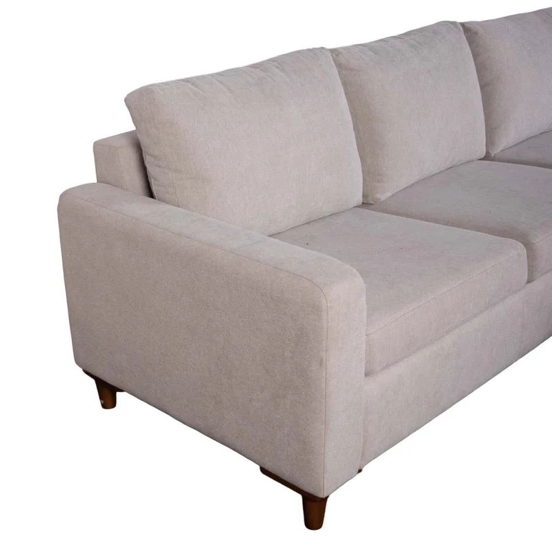 Sofá C/chaise Más De 4 Cuerpos Tela Natural-beige Napoli Beige en Beige - Sillones y sofás, Uruguay | Divino, vista 4