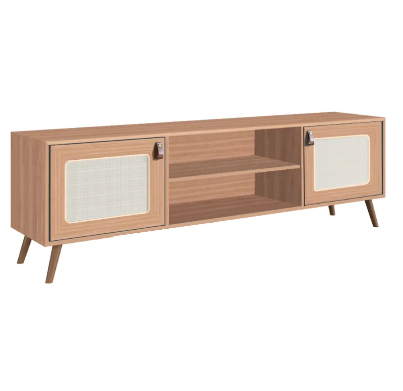 Rack TV Praga con Tela 160 cm - Peroba - Muebles para TV, Uruguay | Berna home