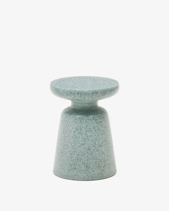 Mesa auxiliar de exterior Mesquida - de terrazo verde Ø 39 cm en Verde - Mesas de arrimo, Uruguay | Kavehome