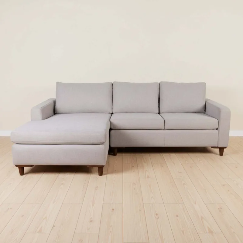 Sofá C/chaise Más De 4 Cuerpos Tela Natural-beige Napoli Beige en Beige - Sillones y sofás, Uruguay | Divino