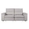 Sofa Retractil 3 Cuerpos Tela Gris Atlanta Gris Osc en Gris - Sillones y sofás, Uruguay | Divino, vista 3 de 9