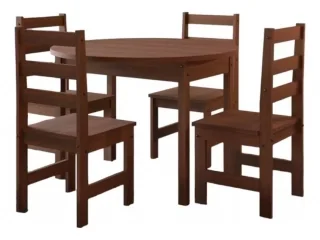 Juego de comedor redondo 4 sillas en Marrón - Mesas de comedor, Uruguay | Quesal, vista 2