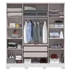 Ropero Armario Monaco 4 Puertas 2 Cajones 1 Perchero y Estantería - Blanco - Roperos y placares, Uruguay | Mulata, vista 8 de 9
