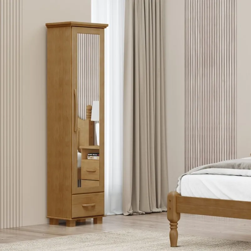 Zapatera Oro Color Freijó en Madera natural - Mesas de luz, Uruguay | Aihaus