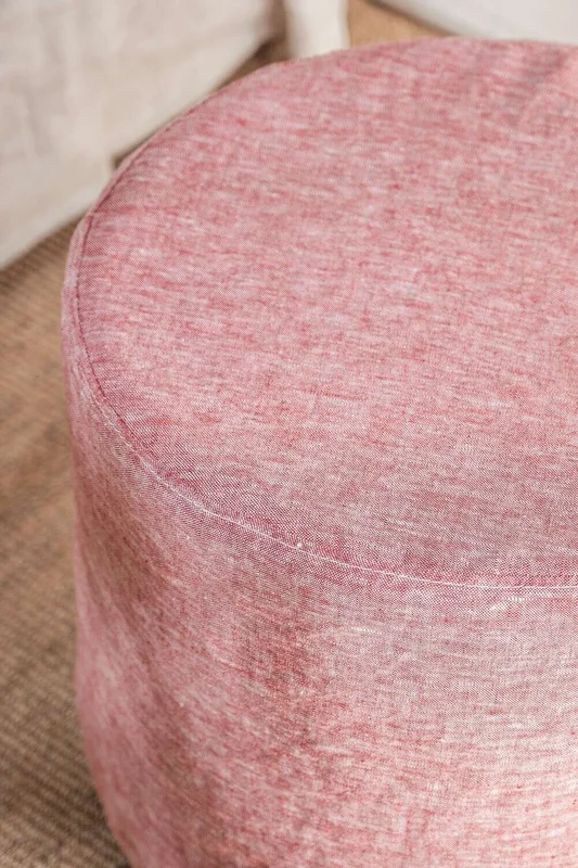 PUFF POLLY - FUNDA LINO DENIM CHERRY - Butacas, banquetas y puffs, Uruguay | La Iberica, vista 6