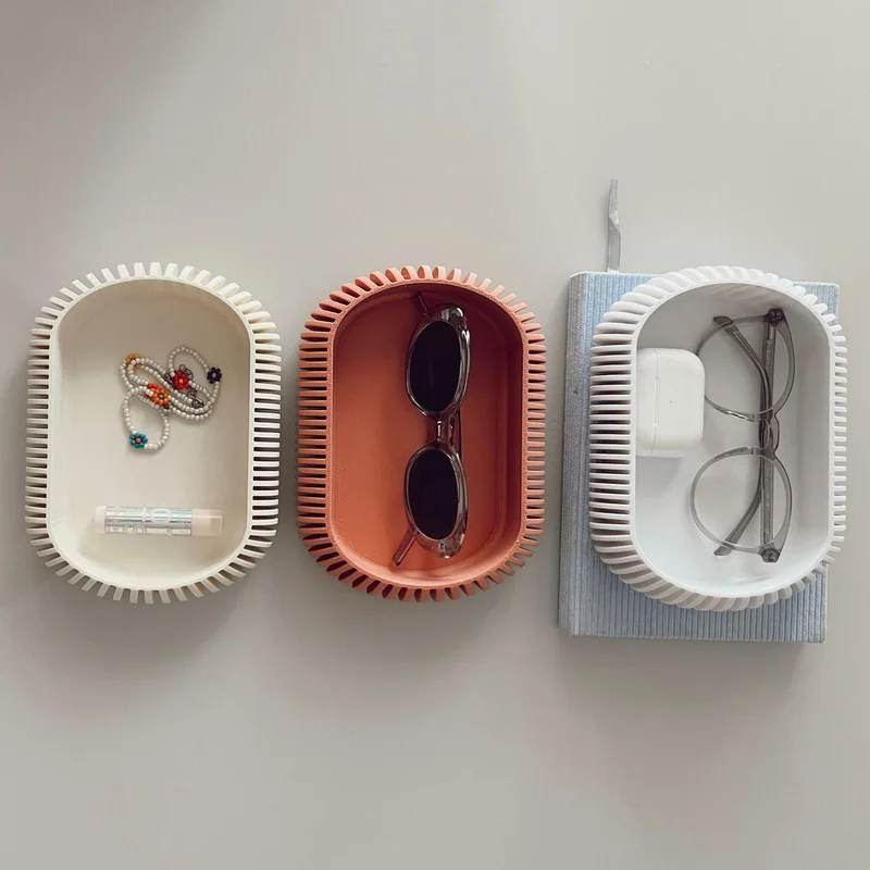 Organizador 01 en Beige, blanco y coral - Canastos, Uruguay | Eunoia Design, vista 3