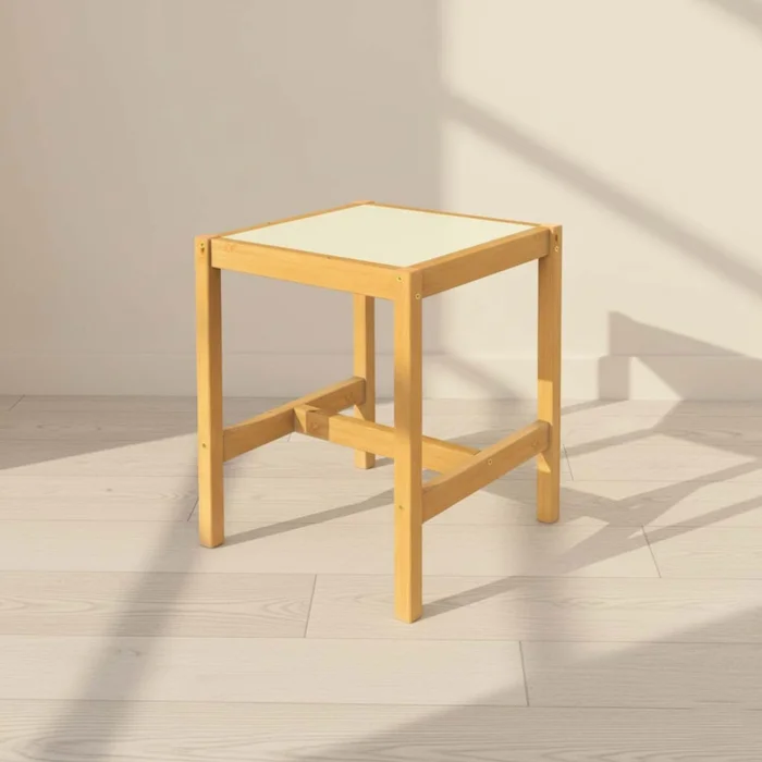 Mesa Ratona Mdf-y-madera Blanco Québec Bco/nat en Multicolor - Mesas de living, Uruguay | Divino