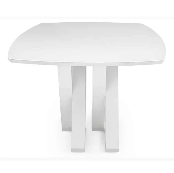 MESA DE COMEDOR 170 X 110 - TAPA SEMI OVAL - OFF WHITE en Blanco - Mesas de comedor, Uruguay | Champagne Home, vista 2