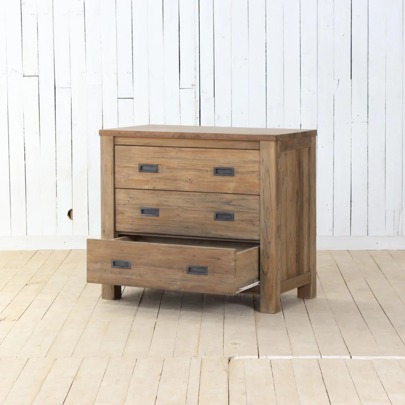 Cómoda 3 Cajones Madera Natural-beige Manhattan en Madera natural - Cómodas, Uruguay | Divino, vista 4