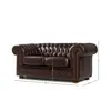 Sofá Chesterfield Novo - Cuero Advanced - 2 cuerpos - Havana - (Preventa) en Marrón - Sillones y sofás, Uruguay | NYR, vista 6 de 6