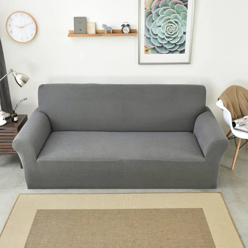 Funda sillón 5 cuerpos lisa - gris en Gris - Textiles, Uruguay | Buho Store, vista 3
