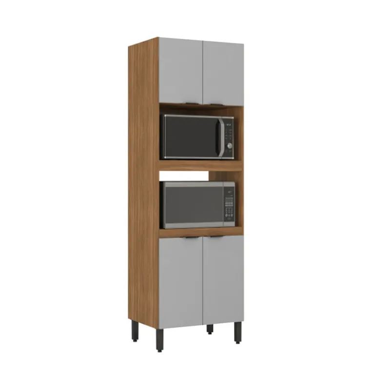 Panelero Mueble Cocina Duplo 4 Puertas 5 Estantes Microondas en ALMENDRA NUDE - Muebles, Uruguay | Soy Hogar