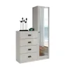Comoda 4 Cajones 1 Puerta Con Espejo Cajonera Dormitorio - Cómodas, Uruguay | Muebles Express, vista 1 de 4