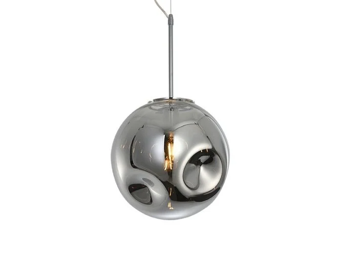 L. COLGAR BLOWN REDONDA D30 METAL en Plateado - Lámparas colgantes, Uruguay | Más Infinito Casa