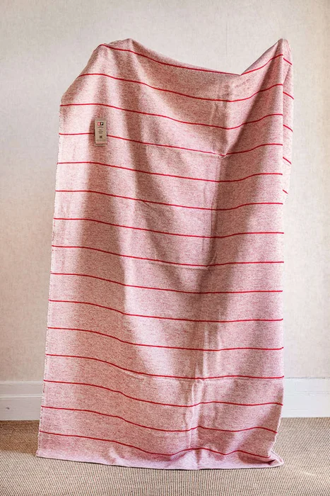 MANTA AUSTRIACA CHERRY STRIPES - 2.00 X 1.40 MTS - Textiles, Uruguay | La Iberica