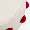 Puf Manua de algodón beige con borlas - rojo Ø 40 cm en Multicolor - Butacas, banquetas y puffs, Uruguay | Kavehome, vista 3 de 3