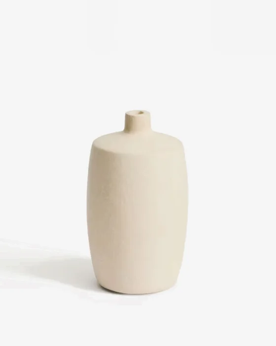 Jarrón de papel maché Mireni beige Ø 26 cm en Beige - Jarrones, Uruguay | Kavehome