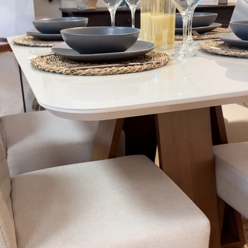 Mesa de Comedor Rectangular - Línea París - Blanco en Blanco - Mesas de comedor, Uruguay | Ecowood, vista 7