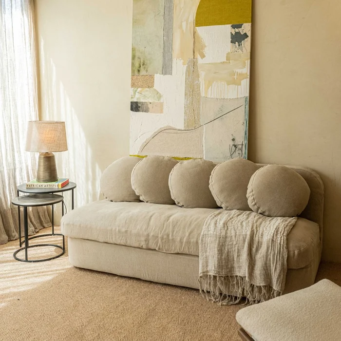 Sillón Sam 180 lino sand en Beige - Sillones y sofás, Uruguay | De Arcos