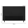 Respaldo de Cama para Dormitorio Premium 2 Plazas / Queen en Tela Negra PU en Negro - Dormitorio, Uruguay | Mulata, vista 4 de 4