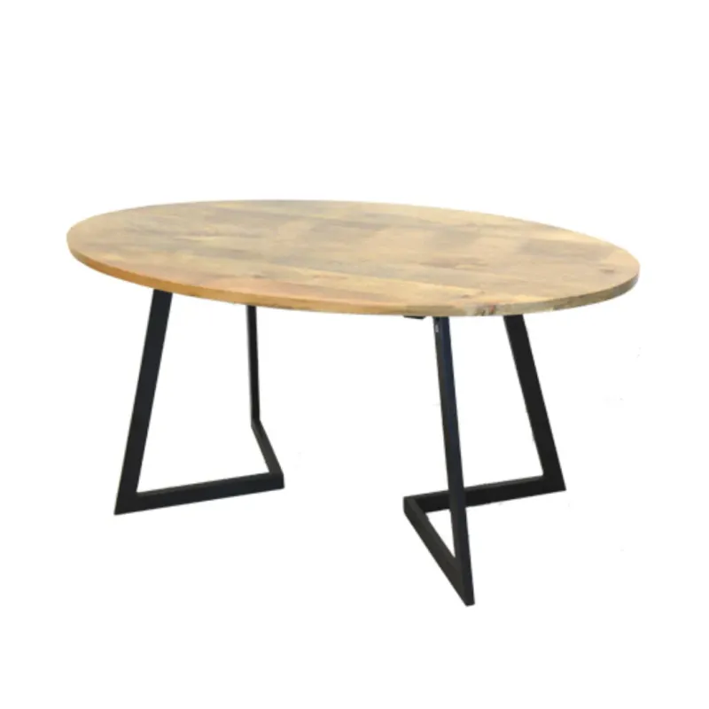 M180 Mesa Ovalada 160x90x76 en Madera natural - Mesas de comedor, Uruguay | Victoriana