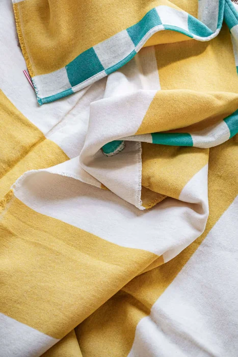 MANTA AUSTRIACA HAPPY - YELOW - 2.00 X 1.40 MTS en Amarillo - Textiles, Uruguay | La Iberica, vista 2