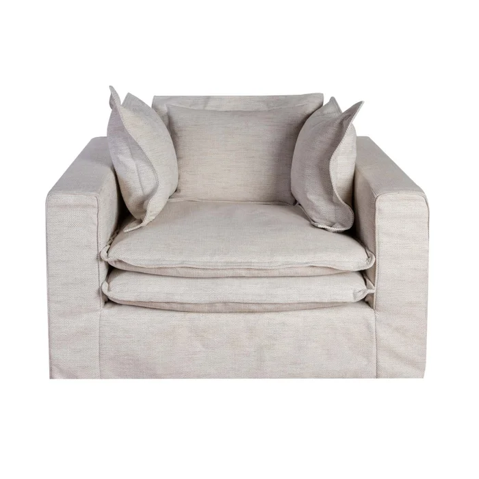 Lazy 1 Cuerpo Tela-premium Natural-beige Lazy Natural en Madera natural - Sillones y sofás, Uruguay | Divino, vista 3