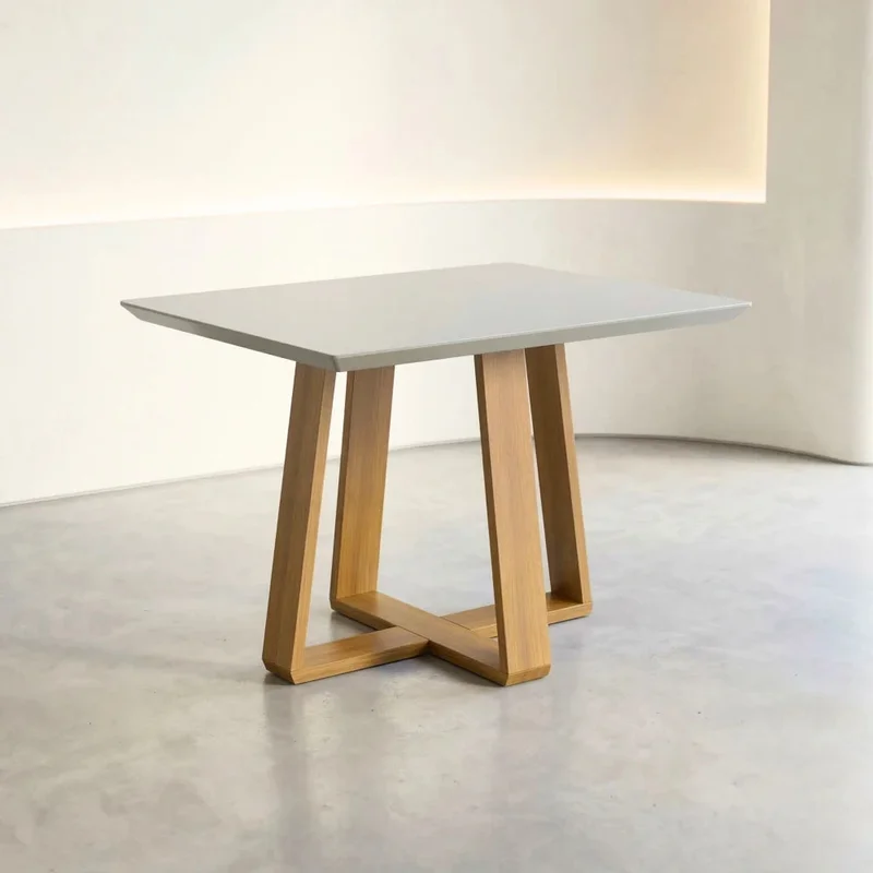 Mesa de Comedor Wood - Rectangular - Línea Nevada en Gris - Mesas de comedor, Uruguay | Ecowood, vista 4