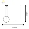 Colgante Led linea y anillo 49W Dimerizable en Negro - Lámparas colgantes, Uruguay | Iluminica, vista 6 de 6