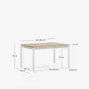 Mesa extensible de exterior Canyelles de polimadera y aluminio - blanco mate 140 (200) x 90 cm en Blanco, Marrón - Mesas de comedor, Uruguay | Kavehome, vista 7 de 7