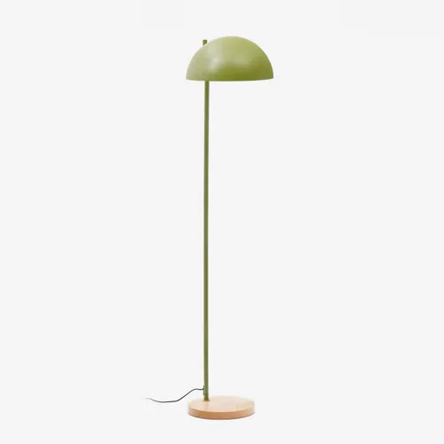 Lámpara de pie Catlar de madera de fresno y metal con acabado pintado - verde en Verde - Lámparas de pie, Uruguay | Kavehome