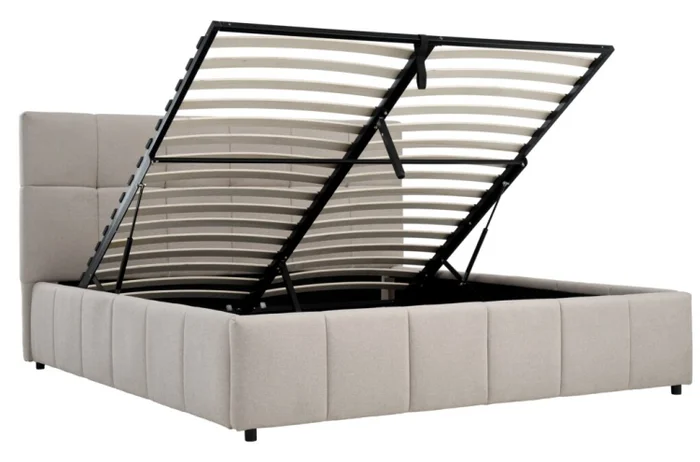 Estructura cama VEMMELEV King 180x200 beige en Beige - Dormitorio, Uruguay | JYSK, vista 2