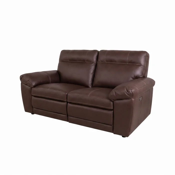 Sofá Recliner 2 Cuerpos Cuero-100-natural Marron Imperial Choc. en Marrón - Sillones y sofás, Uruguay | Divino, vista 3