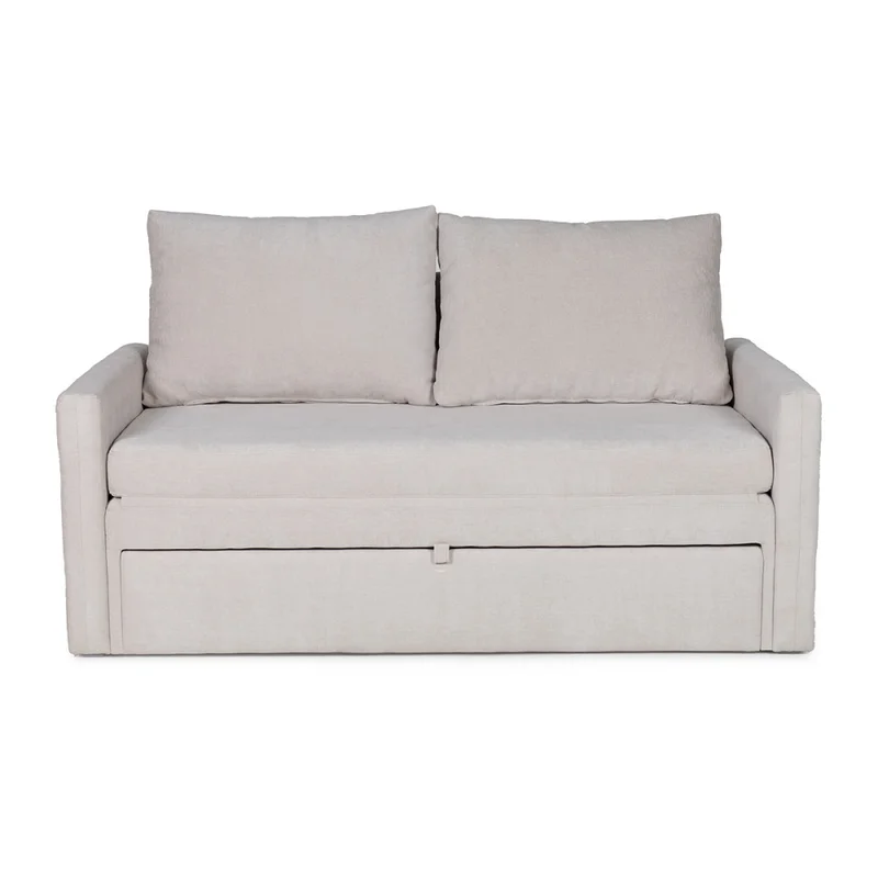 Sofá Cama Poliana - Tela Microfibra - Kruger 02-152 (Beige) en Beige - Sillones y sofás, Uruguay | Nyr, vista 5