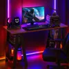 Escritorio Gamer Minimal con Caballete y Estantes – Diseño Nogal/Grafito en Multicolor - Escritorios y sillas de escritorio, Uruguay | Mulata, vista 2 de 4