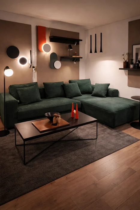 Sofa esquinero pana - Butacas, banquetas y puffs, Uruguay | Simple Deco, vista 3