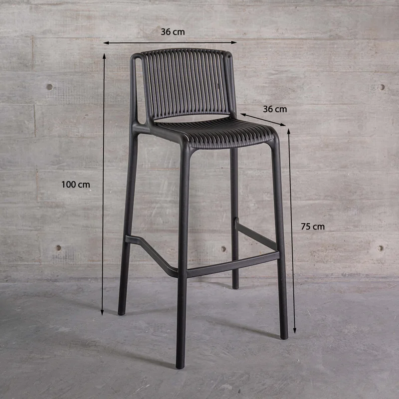 Taburete Sicilia - Negro en Gris - Sillas, Uruguay | Walnut, vista 5