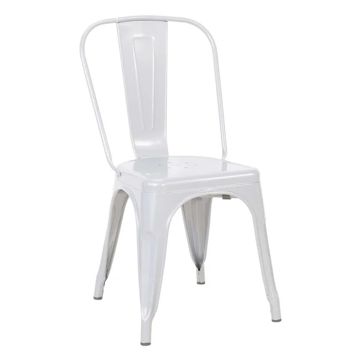 Silla De Comedor Cy-20002 Metal Blanco Estilo Tolix en Blanco - Sillas, Uruguay | Divino, vista 2