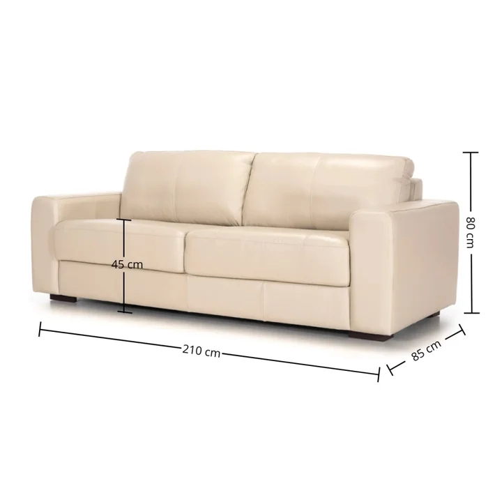 Sofá Colorado - Cuero Básico - 3 cuerpos - Arena - (Preventa) en Beige - Sillones y sofás, Uruguay | NYR, vista 3