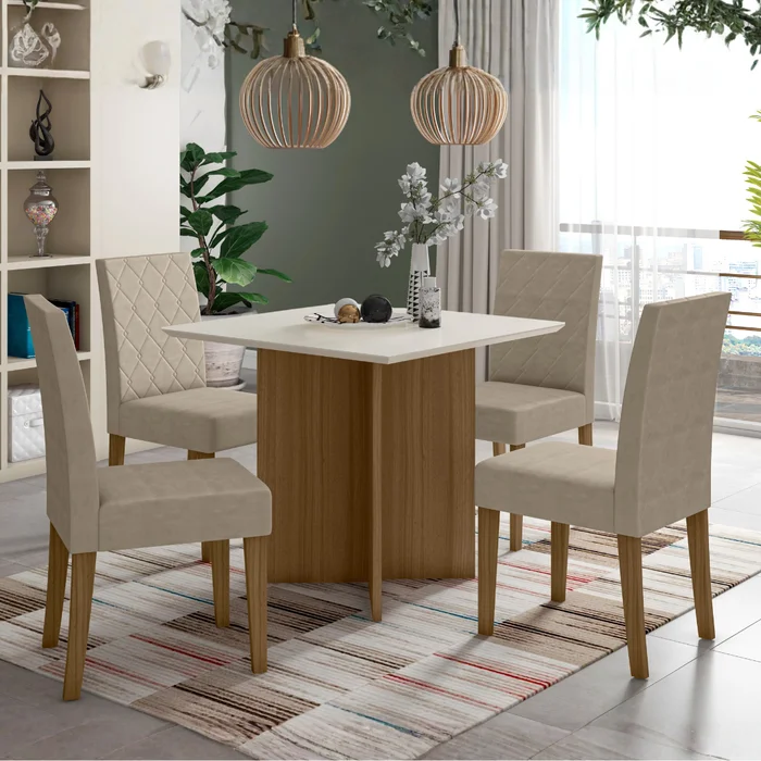 Juego de comedor Helo - 4 sillas - Moderna Hogar - Mesas de comedor, Uruguay | Moderna Hogar