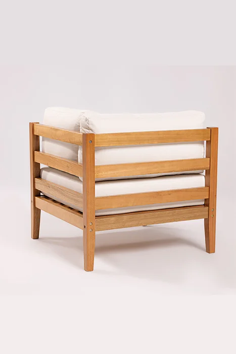 ESQUINA CANNES RIPADA ACQUABLOCK CRUDO 74x74x66CM JATOBA en Madera natural - Muebles para el exterior, Uruguay | Vinibel, vista 6