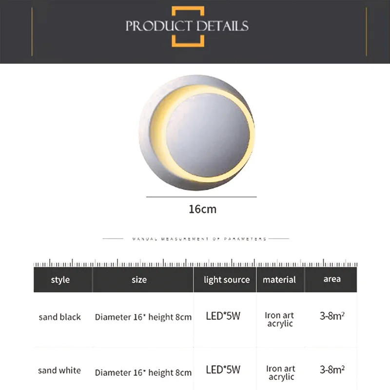 Luminaria lampara metalica de pared led giratoria Blanco en Blanco - Iluminación, Uruguay | Decotech, vista 7