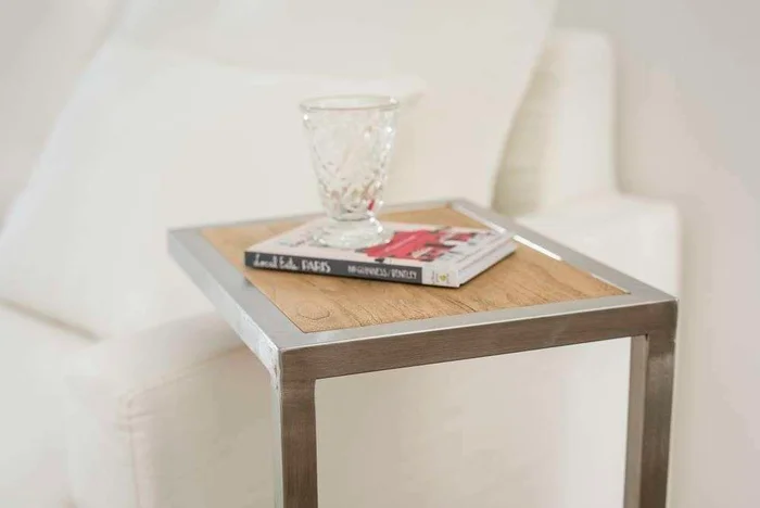 MESA AUXILIAR - OLMO Y ACERO en Madera natural - Mesas de living, Uruguay | La Iberica, vista 6