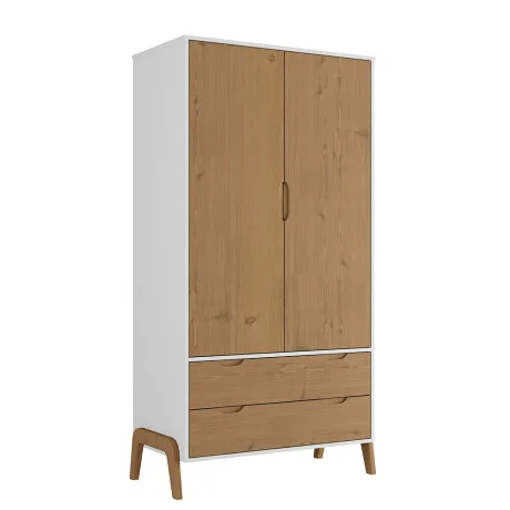 Ropero 2 puertas Linea Veneza - Blanco/Miel en Multicolor - Roperos y placares, Uruguay | La Cueva Muebles, vista 6