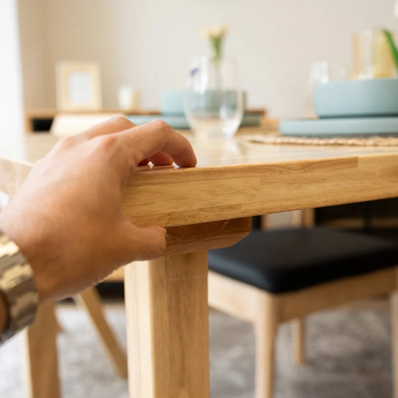 Mesa de comedor Madera Maciza Toronto 160 cm - Línea Serena en Madera natural - Mesas de comedor, Uruguay | Ecowood, vista 6