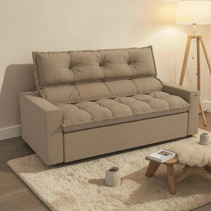 Sofa Viteli 193CM - Retractil/Reclinable en Beige - Sillones y sofás, Uruguay | Balton, vista 3