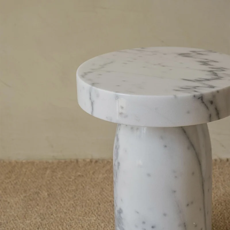 Mesa lateral White Marble P en Blanco - Mesas de arrimo, Uruguay | De Arcos, vista 4