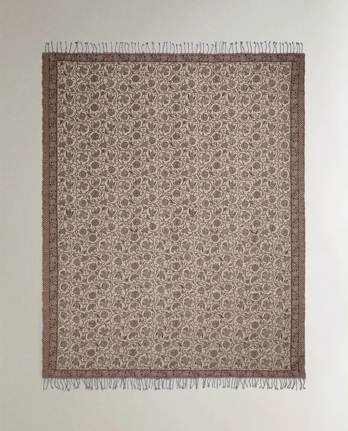 MANTA JACQUARD FLORES - Textiles, Uruguay | Zara Home, vista 2