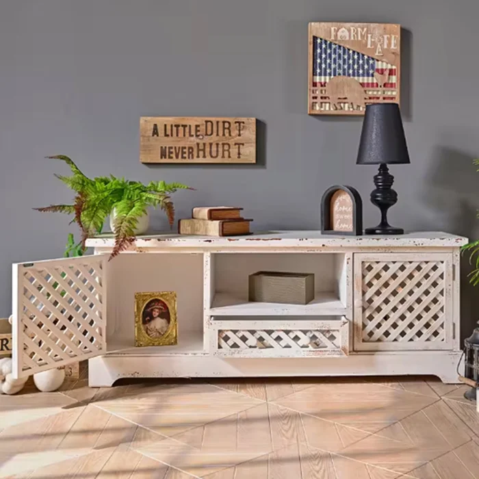 Mueble Vintage Blanco Horizontal en Blanco - Aparadores y recibidores, Uruguay | Decotech, vista 3